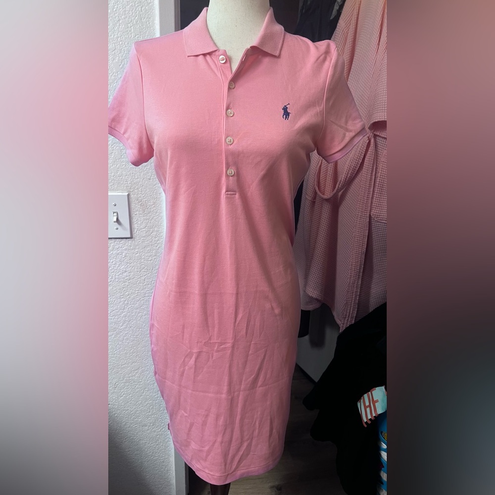 Pink Ralph Lauren Polo Dress with Embroidered Logo